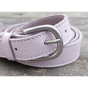 CEINTURE CUIR ROSE GRAINÉ| L’élégante